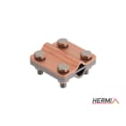 HERMI - Klemme, 3 Platten 48x48 inkl. Schrauben, Mutter M6 Leitungen 16-35mm²/ø 8-10mm