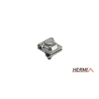 HERMI - Klemme, 2 Platten 40x40 inkl. Schraube, Mutter M10 Rundleitungen ø 8-10/ø 8-10
