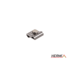HERMI - Klemme, 2 Platten 40x40 inkl. Schraube M10 Rundleitungen ø 8-10/ø 8-10