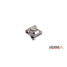 HERMI - Klemme, 2 Platten 40x40 inkl. Schraube, Mutter M10 Rundleitungen ø 8-10/ø 8-10mm