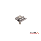 HERMI - Klemme, 3 Platten 50x50 inkl. Schraube M10 Rundleitungen ø 8-10/ø 8-10 St/tZn