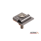 HERMI - Klemme, 3 Platten 50x50 inkl. Schraube M10 Rundleitungen ø 8/ø 10 Edelstahl Cu