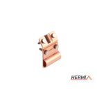 HERMI - Dachrinnenklemme, 48x85 mm Rundleitung Rd 8mm inkl. Schrauben und Muttern Cu