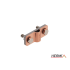 HERMI - Klemme, 3 Platten 20x58 inkl. Schrauben, Muttern M6 Rundeitung 120mm² Cu