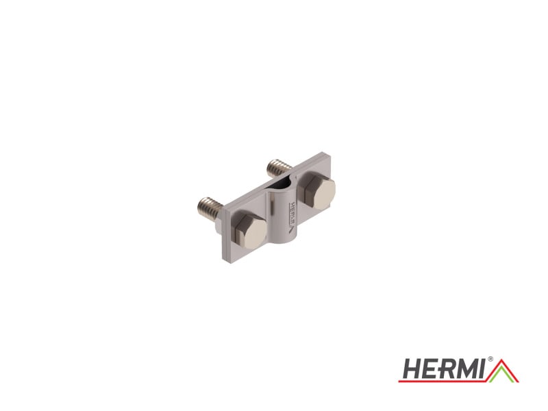 HERMI - Klemme, f. Erdung von Metallstrukt. m. Rund-/Flachleitungen m. Schraube, Mutter