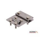 HERMI - Klemme, Erdung von Strukturen bis 20mm m. Rundleiter bzw. Fangstange-Befestigung