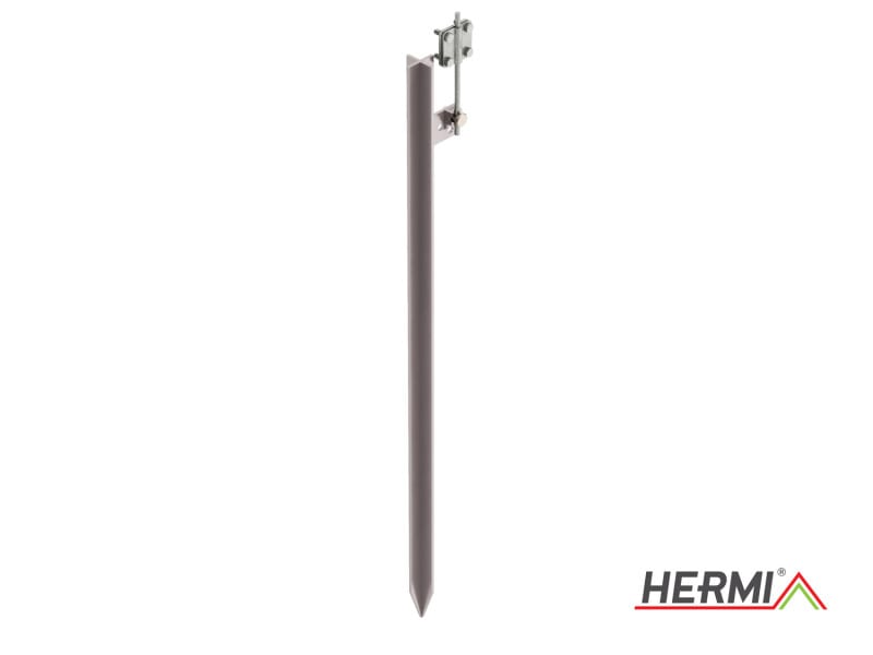 HERMI - Profilstaberder, mit Anschlussklemme f. Flachleitungen L=1500 St/tZn