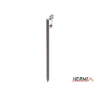 HERMI - Profilstaberder, mit Anschlussklemme f. Flachleitungen L=1500 St/tZn