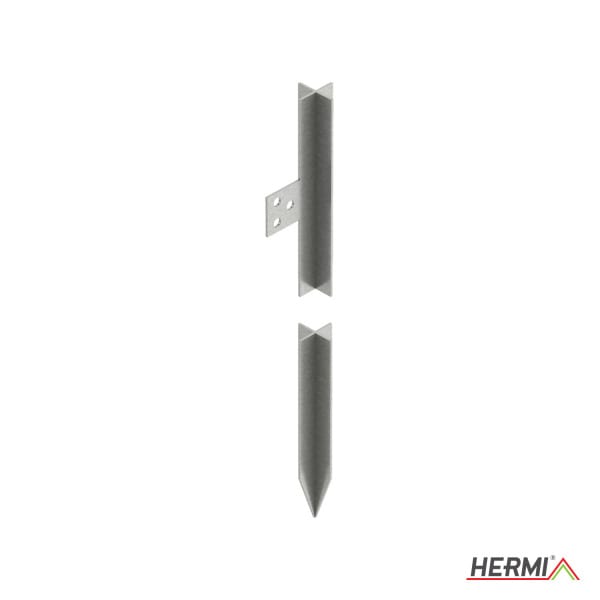 HERMI - Profilstaberder, ohne Anschlussklemme f. Flachleitungen L=1500 St/tZn