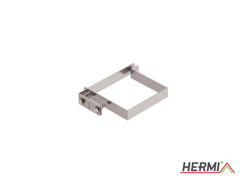 HERMI - Vierkantschelle, f. Quadratrohre 100x100mm zur Befestigung der Flachleitungen