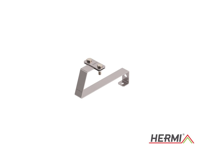 HERMI - Dachleitungshalter, flach 20x3mm f. Beton- und Ziegeldächer Edelstahl