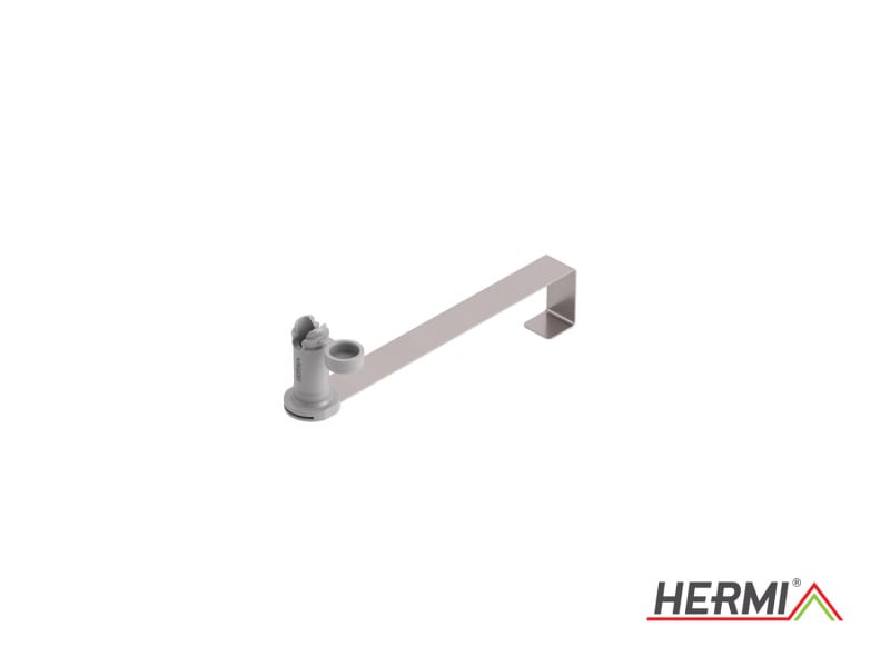 HERMI - Dachleitungshalter, Rd 8mm f. Beton u. Ziegeldächer Edelstahl Nylon braun
