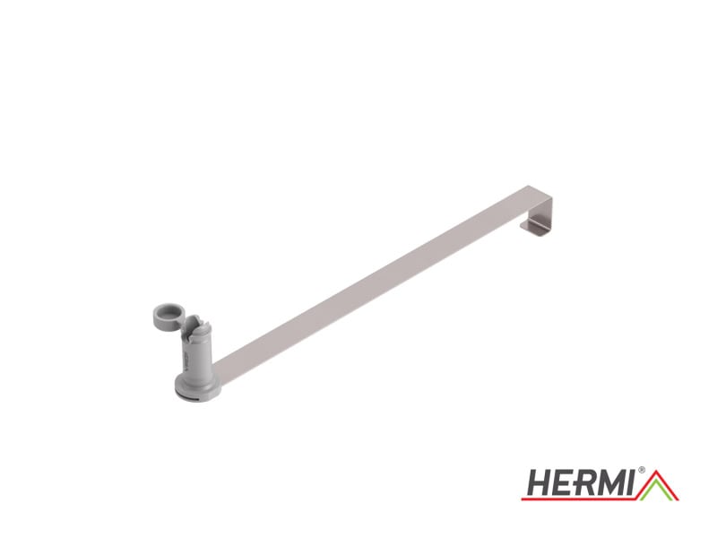 HERMI - Dachleitungshalter, Rd 8mm f. Beton u. Ziegeldächer Edelstahl Nylon ziegelrot