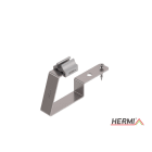 HERMI - Dachleitungshalter, Rd 8mm f. Blechdächer bei der Bedachung Edelstahl/PVC braun