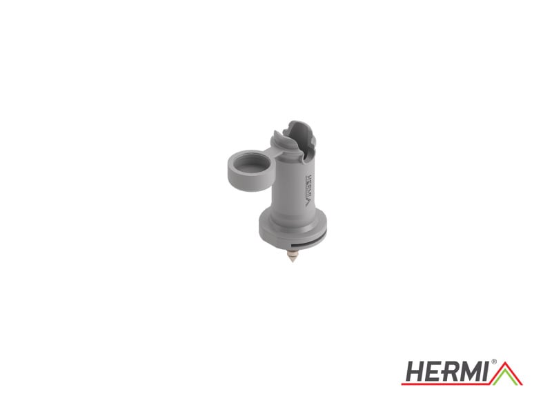 HERMI - Dachleitungshalter, Rd 8mm inkl. Schraube und Dichtung Nylon grau