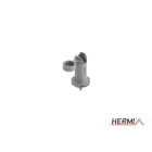 HERMI - Dachleitungshalter, Rd 8mm inkl. Schraube und Dichtung Nylon grau