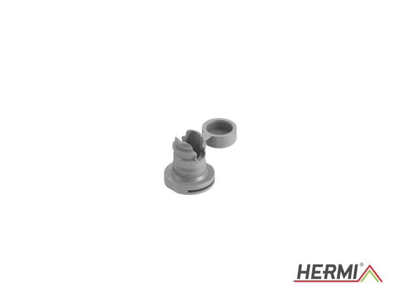HERMI - Dachleitungshalter, Rd 8mm ohne Schrauben und Dichtung Nylon braun