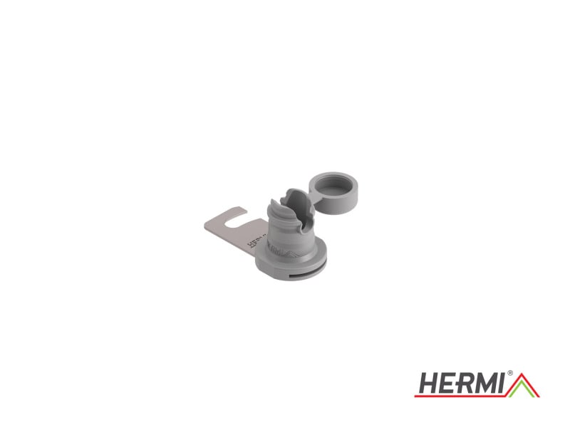 HERMI - Dachleitungshalter, Rd 8mm Befestigung auf Schrauben Nylon/Edelstahl ziegelrot