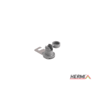 HERMI - Dachleitungshalter, Rd 8mm Befestigung auf Schrauben Nylon/Edelstahl ziegelrot