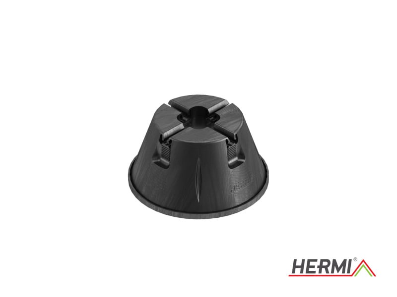 HERMI - Dachleitungshalter, Rd 8-10mm Höhe 82mm f. Flachdächer PP/PE ohne Füllmittel