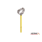 HERMI - Leitungshalter, flach bis 30x3,5 f. Hohlwände <100mm Dämmung m. Schraube, Dübel