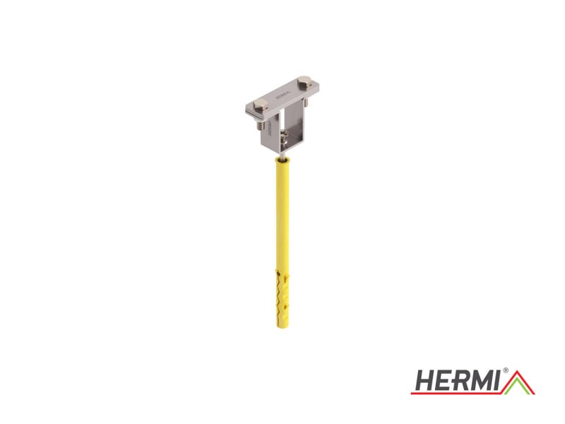 HERMI - Leitungshalter, flach bis 40x4 f. Hohlwände <100mm Dämmung m. Schraube u. Dübel