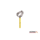 HERMI - Leitungshalter, flach bis 30x3,5 f. Hohlwände < 50mm Dämmung m. Schraube, Dübel