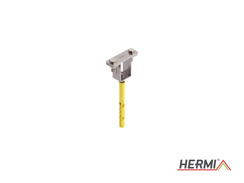 HERMI - Leitungshalter, flach bis 40x4 f. Hohlwände <50mm Dämmung m. Schraube u. Dübel