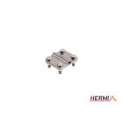 HERMI - Klemme, 3 Platten 58x68 inkl. Schrauben u. Muttern rund/flach ø 8-10/bis 42 mm