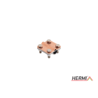 HERMI - Klemme, 3 Platten 58x58 inkl. Schraube, Mutter M8 Leitungen 240mm²/16-35mm²