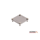 HERMI - Klemme, m. 3 Platten 100x100 inkl. M8 Schrauben u. Muttern Flachleitung bis 70mm