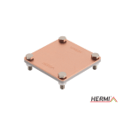 HERMI - Klemme, m. 3 Platten 100x100 inkl. M8 Schrauben u. Muttern Flachleitung bis 70mm