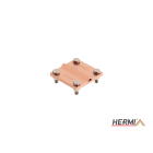 HERMI - Klemme, 3 Platten 78x78 inkl. Schrauben u. Muttern Leitungen 70mm²/bis 50mm