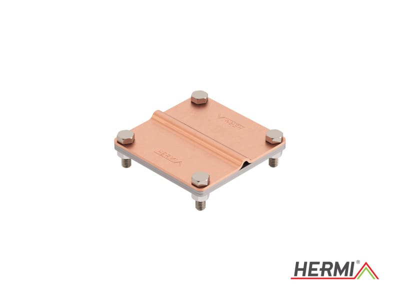 HERMI - Klemme, 3 Platten 100x100 inkl. Schrauben u. Muttern Leitungen 16-35mm²/bis 70mm