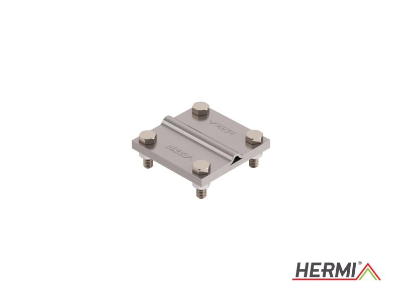 HERMI - Klemme, 3 Platten 78x78 inkl. Schrauben u. Muttern Leitungen 16-35mm²/bis 50 mm