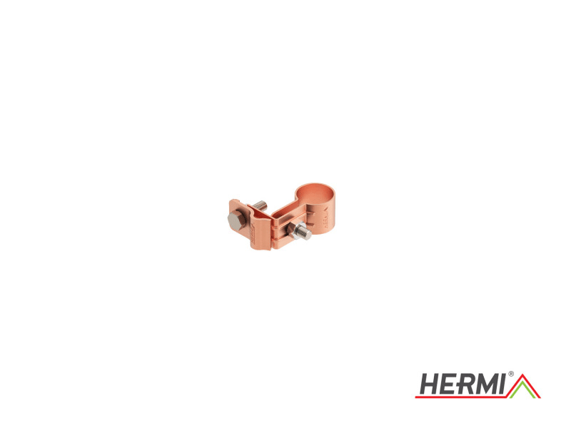 HERMI - Rohrschelle, zur Erdung der Metallrohre m. Rd 13(1/4'') Leitung 16-35mm² Cu