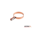 HERMI - Rohrschelle mit Sicke, Rohrdurchmesser 80 mm Flachleitung 30x4mm Cu