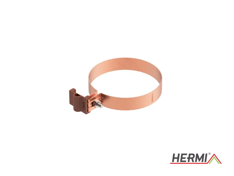 HERMI - Universal-Rohrschelle, Rohrdurchmesser 100 mm Rundleitung Rd 8 mm Cu Nylon