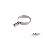 HERMI - Rohrschelle mit Sicke, Rohrdurchmesser 110 mm Flachleitung 30x4mm Edelstahl