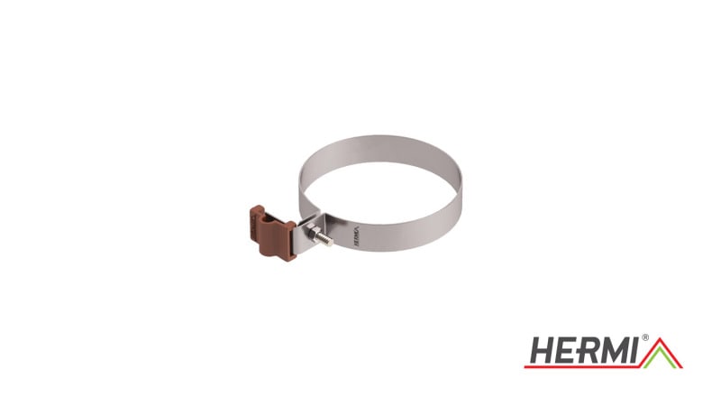 HERMI - Universal-Rohrschelle, Rohrdurchmesser 110mm Rundleitung Rd 10mm Edelstahl Nylon