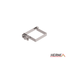 HERMI - Vierkantschelle, f. Quadratrohre 100x100mm zur Befestigung der Rundleitungen