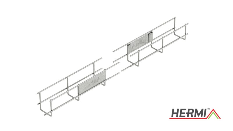 HERMI - Gitterrinne, 60x50x3000 t=3,5mm Stahl bandverzinkt U-förmig