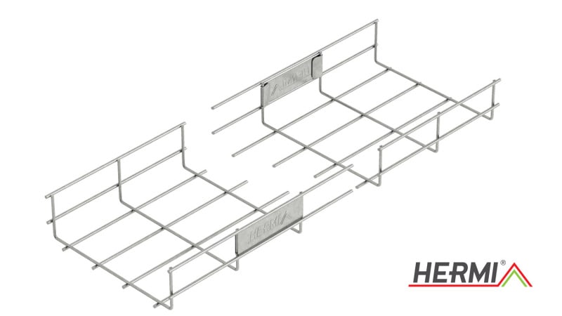 HERMI - Gitterrinne, 60x200x3000 t=4,0mm Stahl bandverzinkt U-förmig
