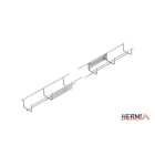 HERMI - Gitterrinne, 35x50x3000 t=3,5mm Stahl bandverzinkt U-förmig