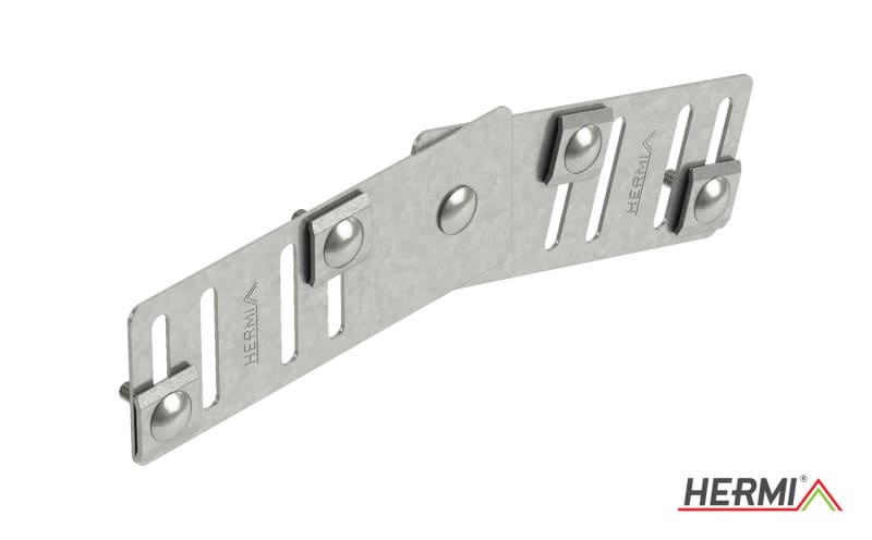 HERMI - Gelenkverbinder, 60x160 für Gitterrinnen mit Seitenhöhe 60 mm vertikal
