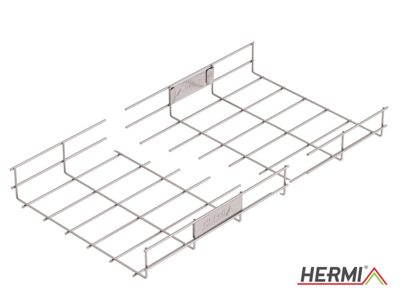 HERMI - Gitterrinne, 60x300x3000 t=4,0mm Edelstahl U-förmig