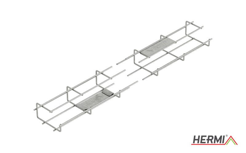 HERMI - Gitterrinne, 80x50x60x3000 Edelstahl G-förmig