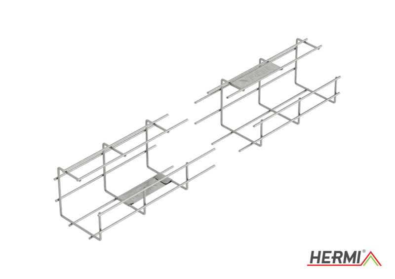 HERMI - Gitterrinne, 100x100x60x3000 Edelstahl G-förmig