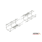 HERMI - Gitterrinne, 100x100x60x3000 Edelstahl G-förmig