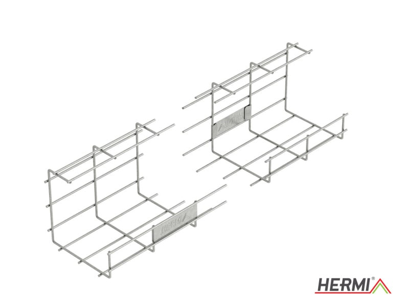 HERMI - Gitterrinne, 150x150x60x3000 Edelstahl G-förmig